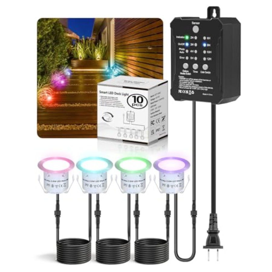 Outdoor Lighting Kits Low Voltage - Kit d'éclairage de terrasse RGB avec