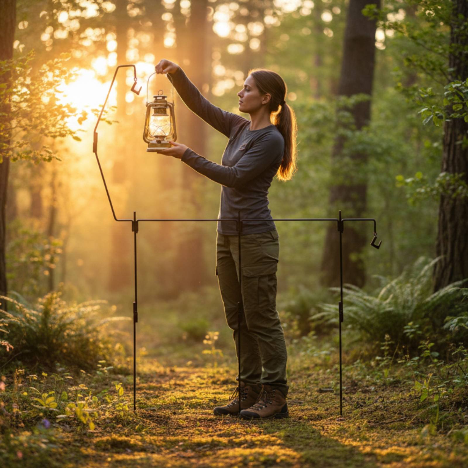 Outdoor Lighting Poles - Support de lanterne de camping détachable,