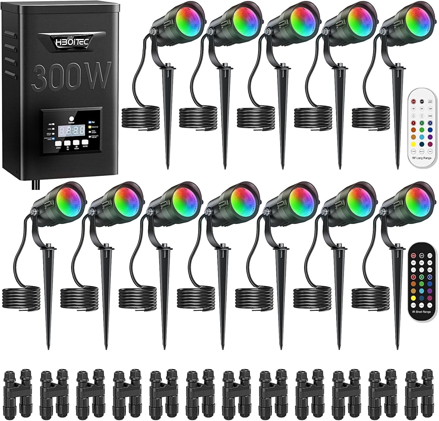 Outdoor Lighting Kits Low Voltage - Kit d'éclairage paysager HIBOITEC 12W RGBCWWW