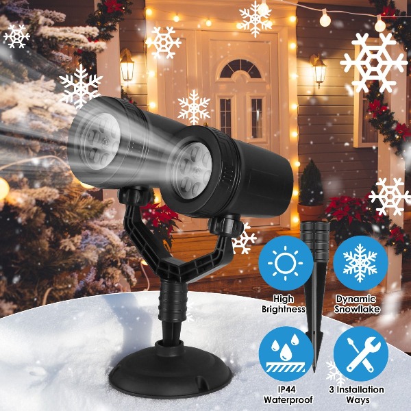 Xmas Outdoor Lighting Decorations - Projecteur de flocons de neige de