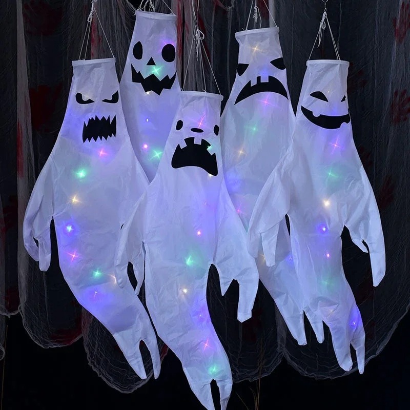 Outdoor Lighting Poles - Fantôme suspendu d'Halloween, fantôme lumineux à