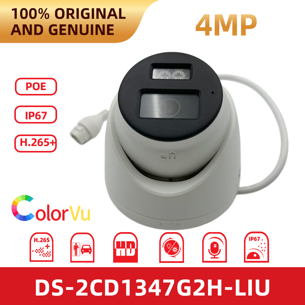 Outdoor Lighting No Electricity - Caméra IP tourelle Hikvision DS-2CD1347G2H-LIU 4MP