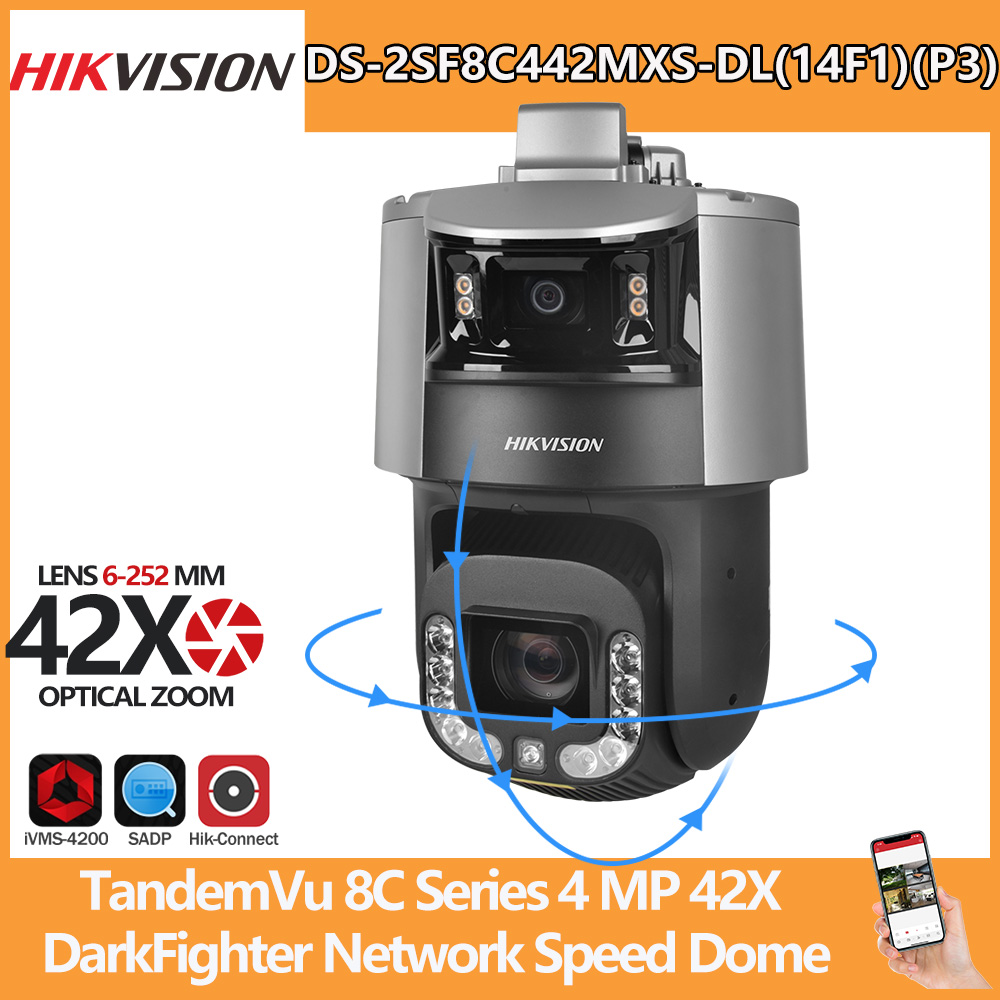 Outdoor Lighting No Electricity - Caméra PTZ Hikvision DS-2SF8C442MXS-DL(14F1)(P3) Série TandemVu