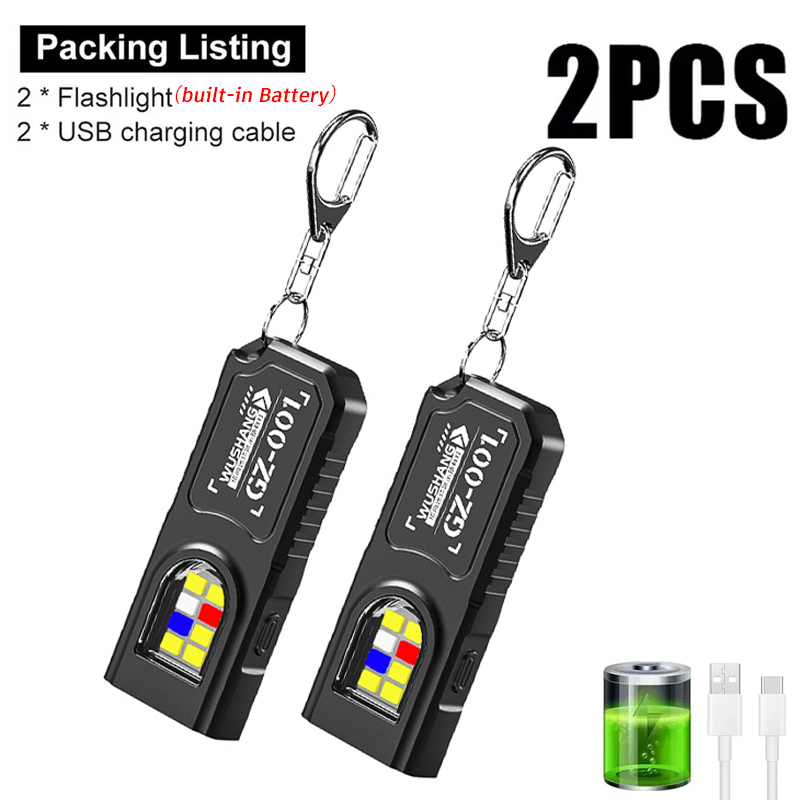 Outdoor Lighting Rechargeable - Porte-clés multifonctionnel avec lampe torche rechargeable