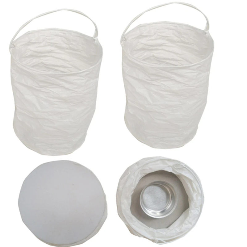 Xmas Outdoor Lighting Decorations - Lanterne en papier droite blanche, 4