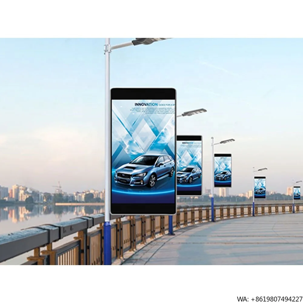 Outdoor Lighting Poles - Panneau d'affichage numérique LED léger monté