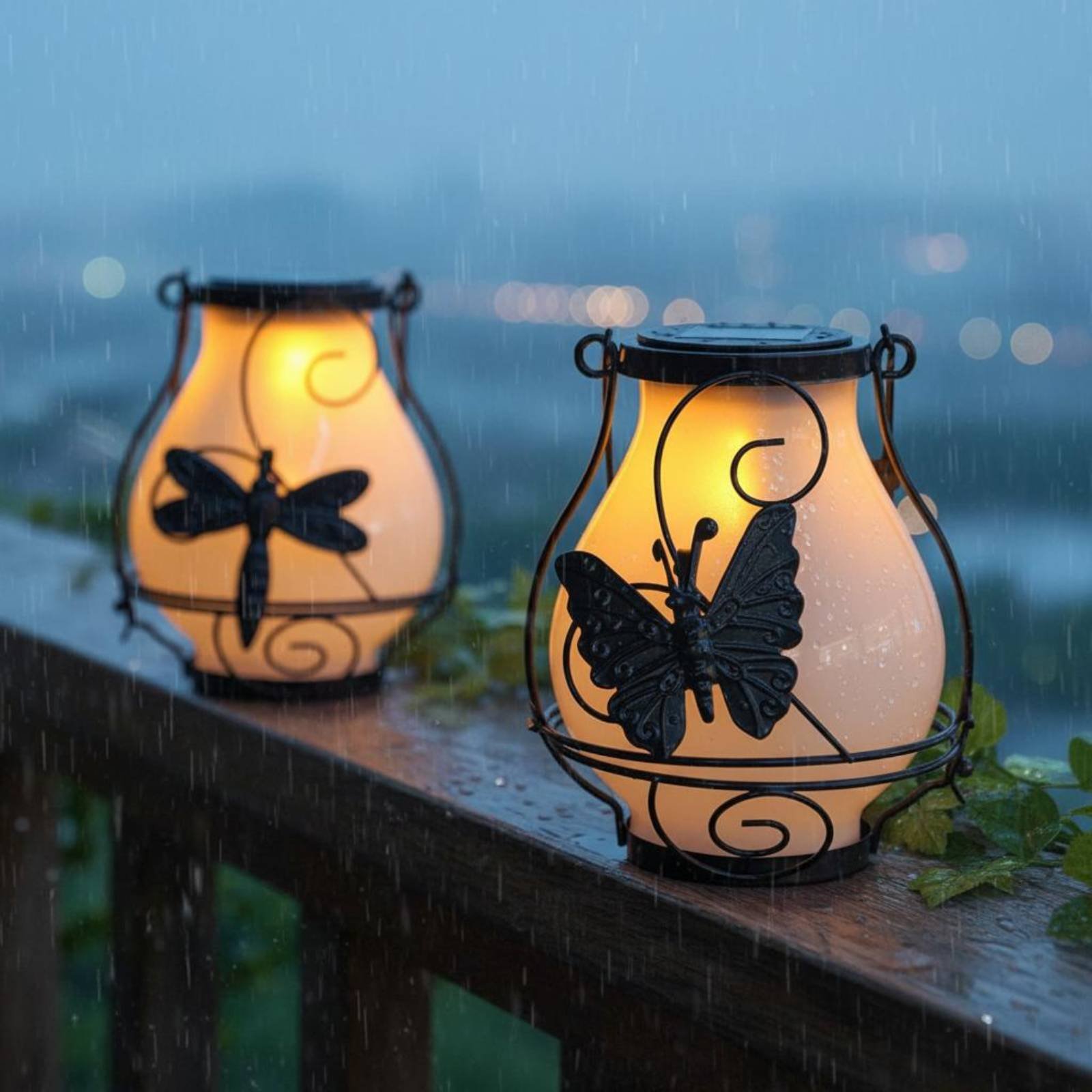 Outdoor Lighting Decoration - Lanterne solaire en forme de papillon,