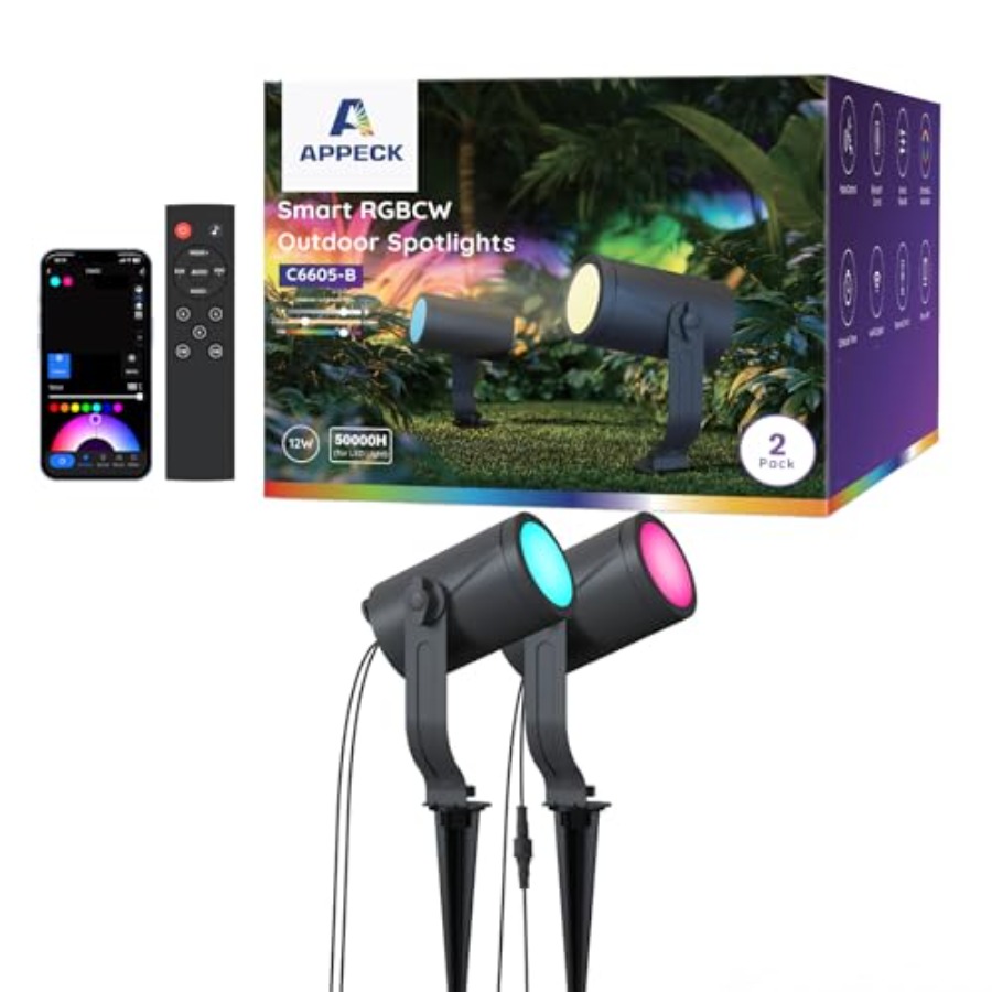 Outdoor Lighting Kits Low Voltage - Projecteur extérieur 600lm, kit d'éclairage paysager