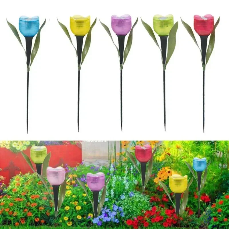 Outdoor Lighting Youtube - Tulipe de jardin LED solaire en