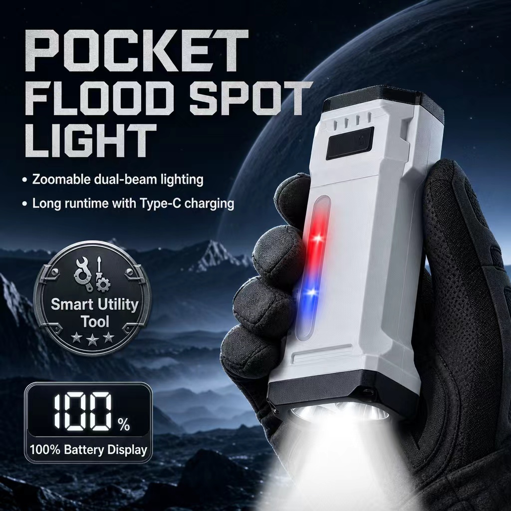 Outdoor Lighting Rechargeable - Lampe torche multifonctionnelle portable pour extérieur,