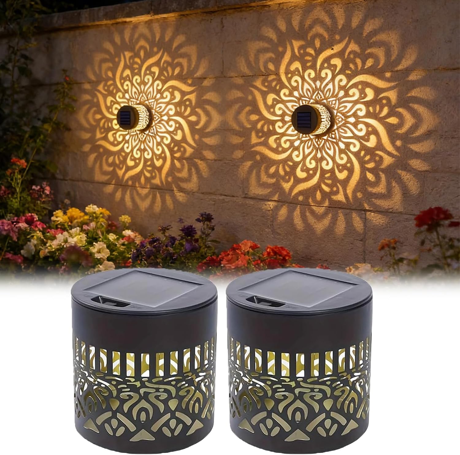 Outdoor Lighting Driveway - Lot de 2 lampes solaires de