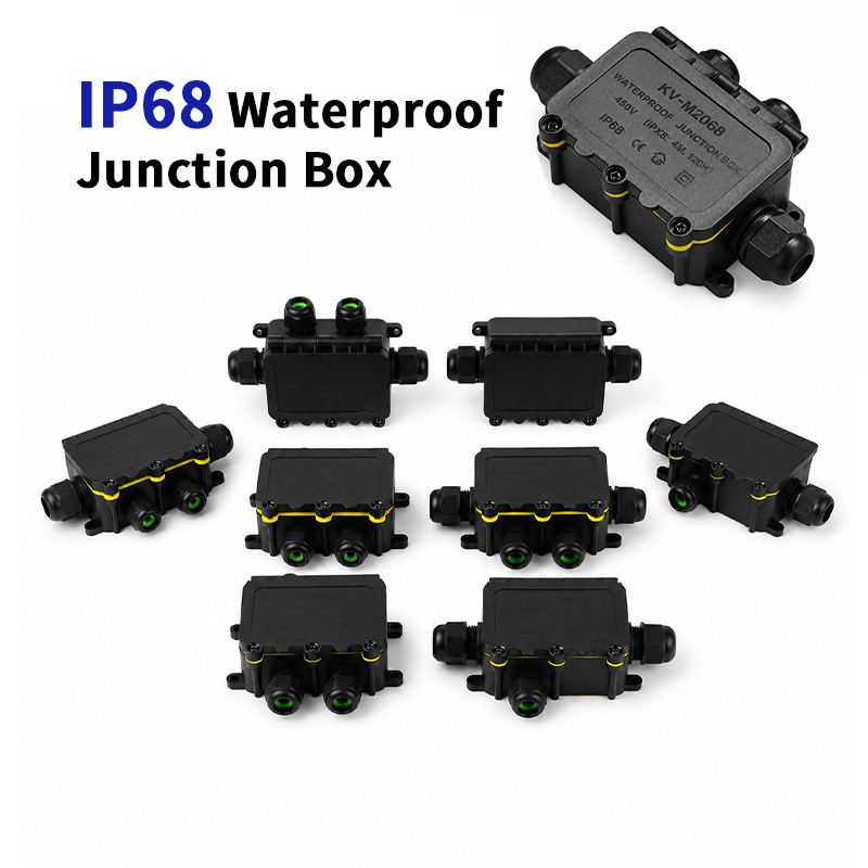 Outdoor Lighting Extension Cord - Boîtier de jonction étanche IP68 2-8