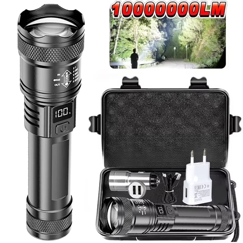 Outdoor Lighting B&Q - Lampe torche LED rechargeable zoomable avec