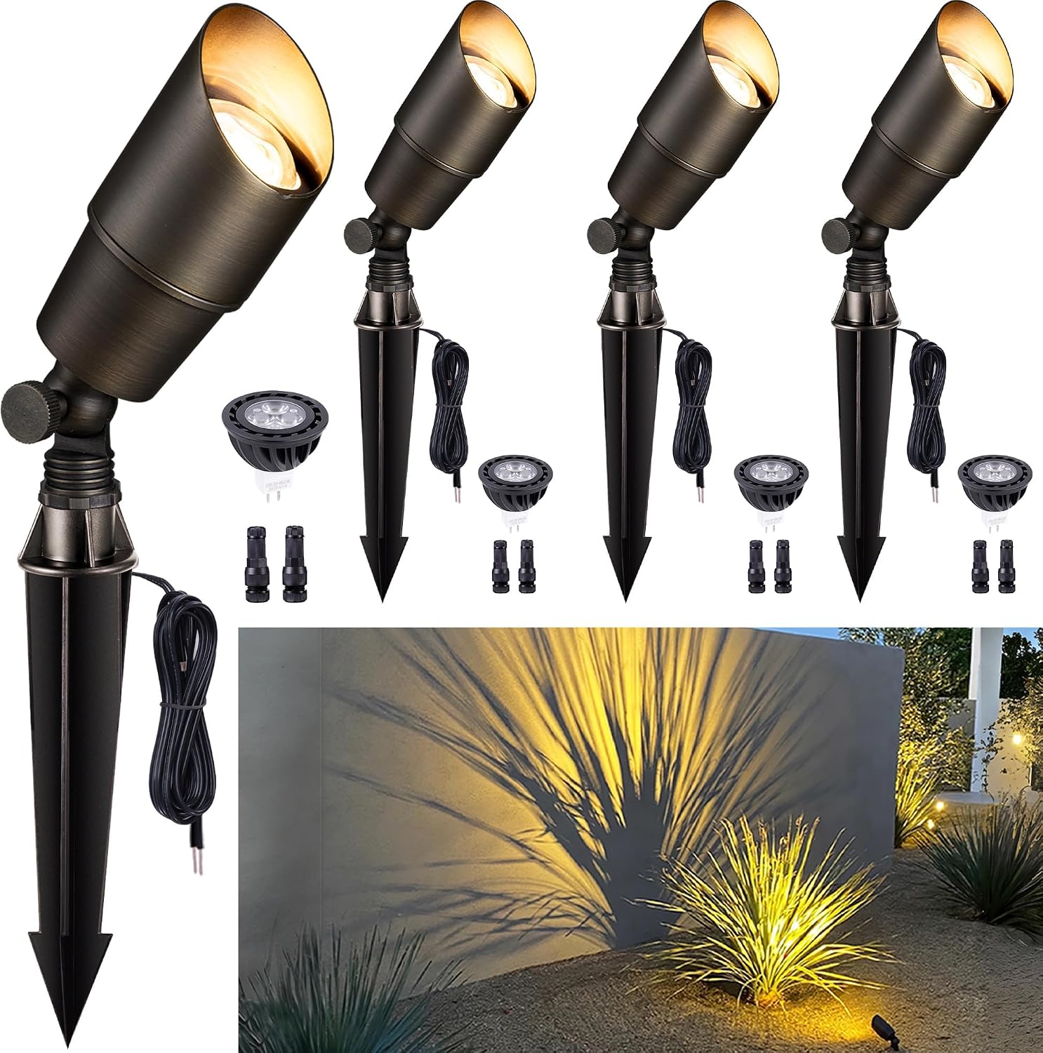 Outdoor Lighting Voltage - Projecteurs LED d'extérieur en laiton pour