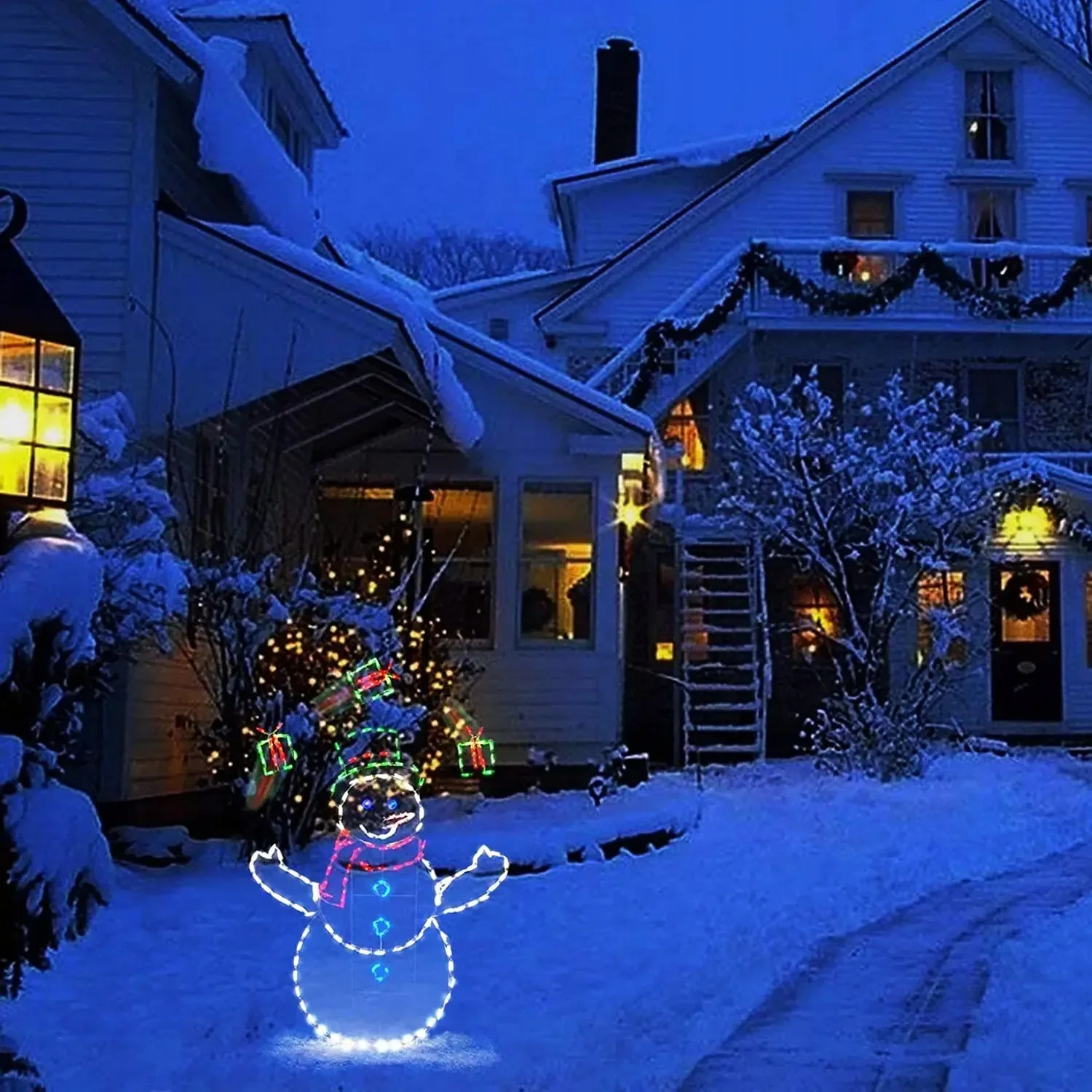 Boule de neige animée lumière  - Xmas Outdoor Lighting Decorations avis et prix