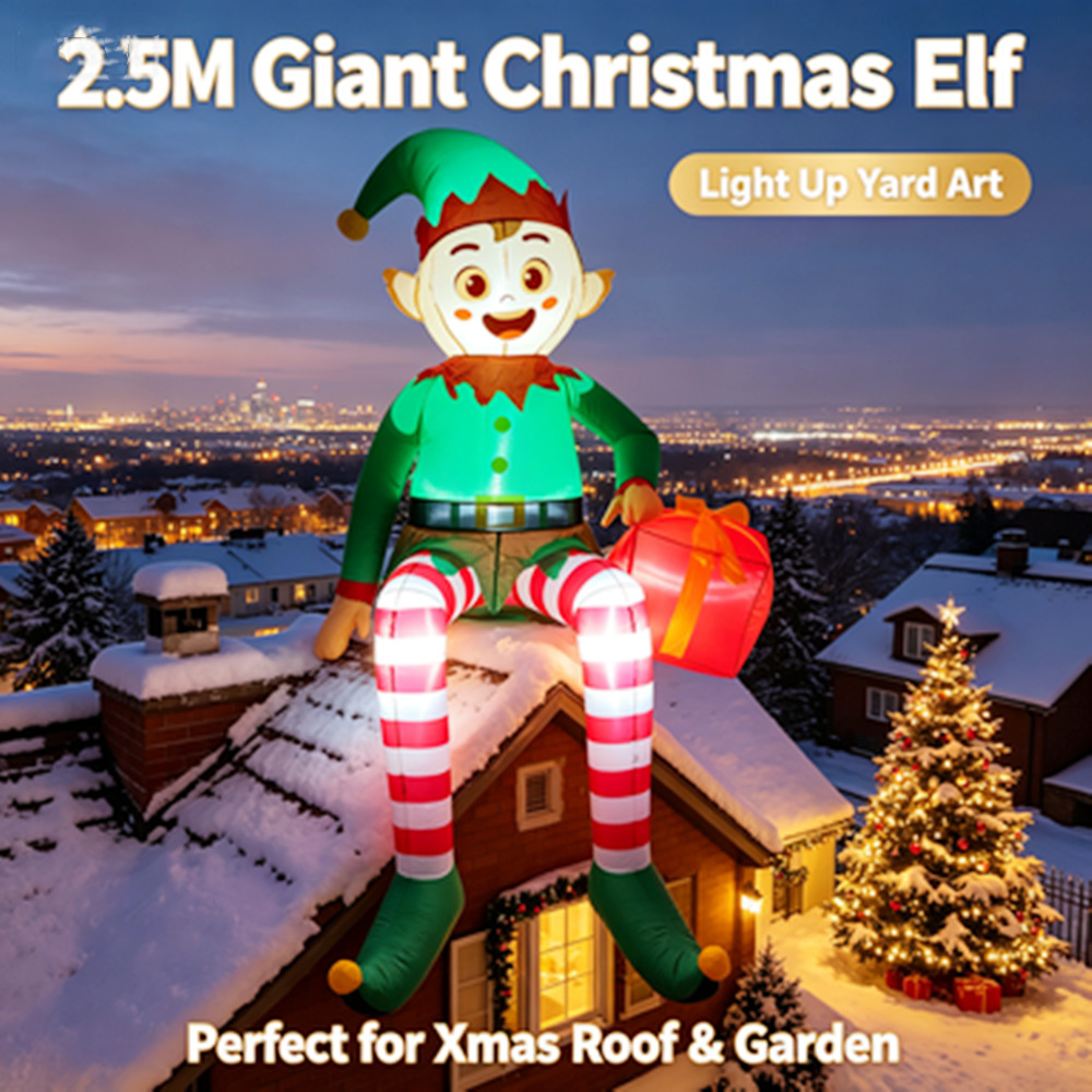Elfe gonflable de Noël de 2,5  - Xmas Outdoor Lighting Decorations avis et prix