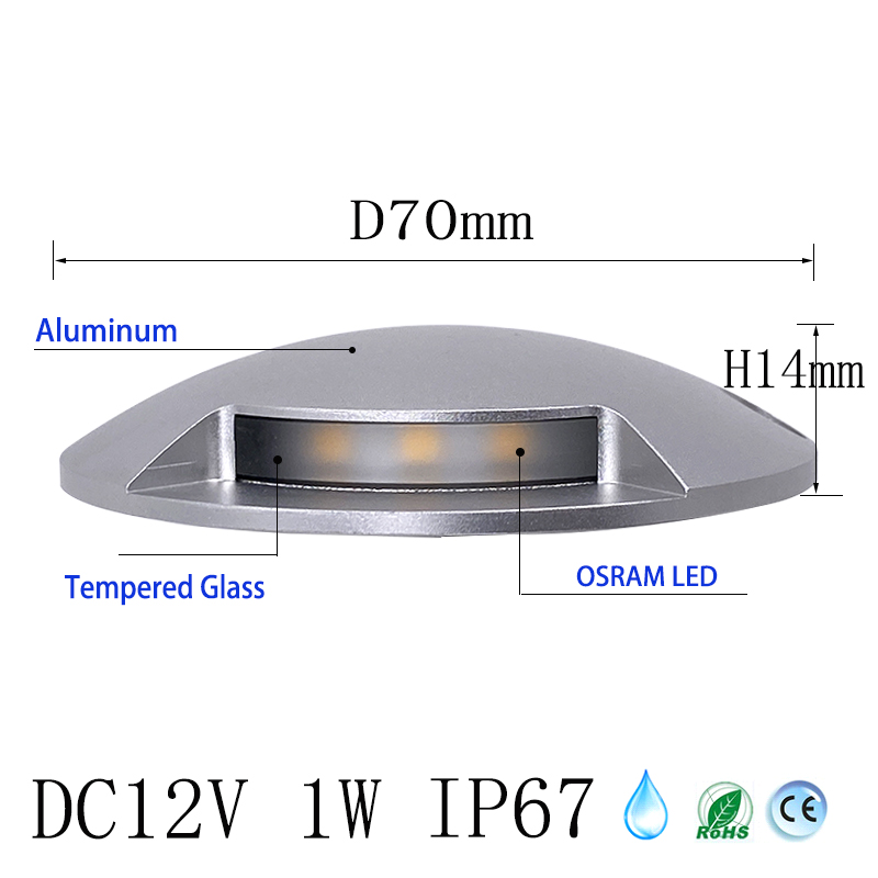 DC12V 1W Ultra-mince Led extér - Deck Step Light avis et prix
