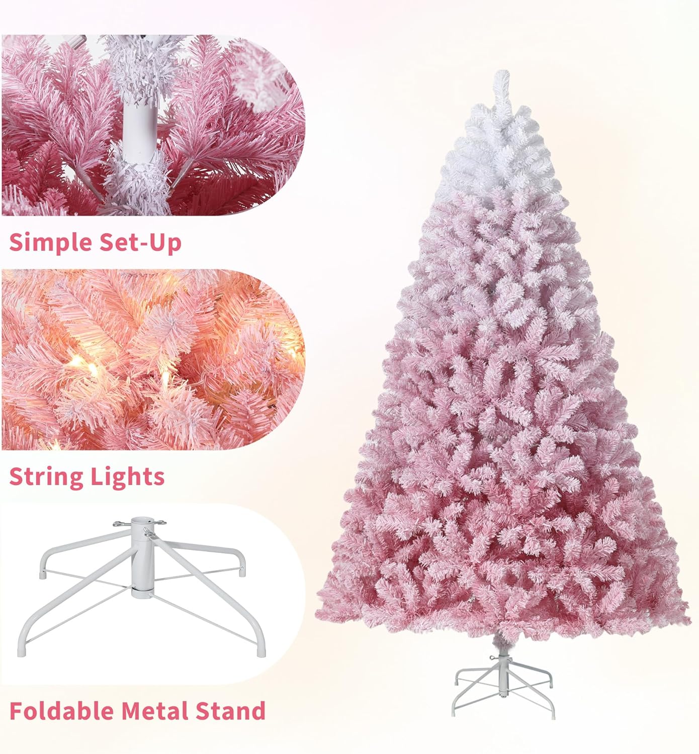 Sapin de Noël artificiel pré-i - Xmas Outdoor Lighting Decorations avis et prix