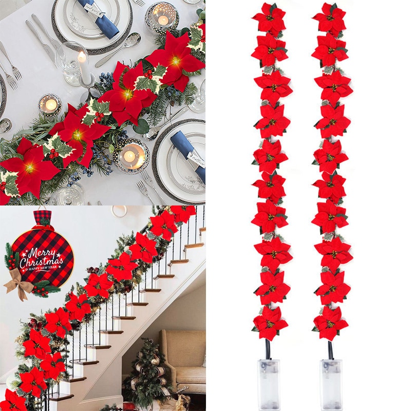 Guirxiété Lumineuse de Fleurs  - Xmas Outdoor Lighting Decorations avis et prix