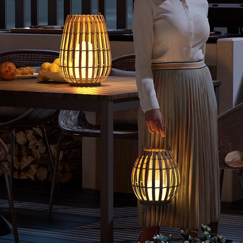 Lampe solaire de luxe en rotin - Outdoor Lighting Accent avis et prix