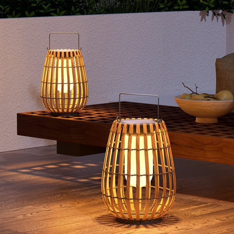 Lampe solaire de luxe en rotin - Outdoor Lighting Accent avis et prix