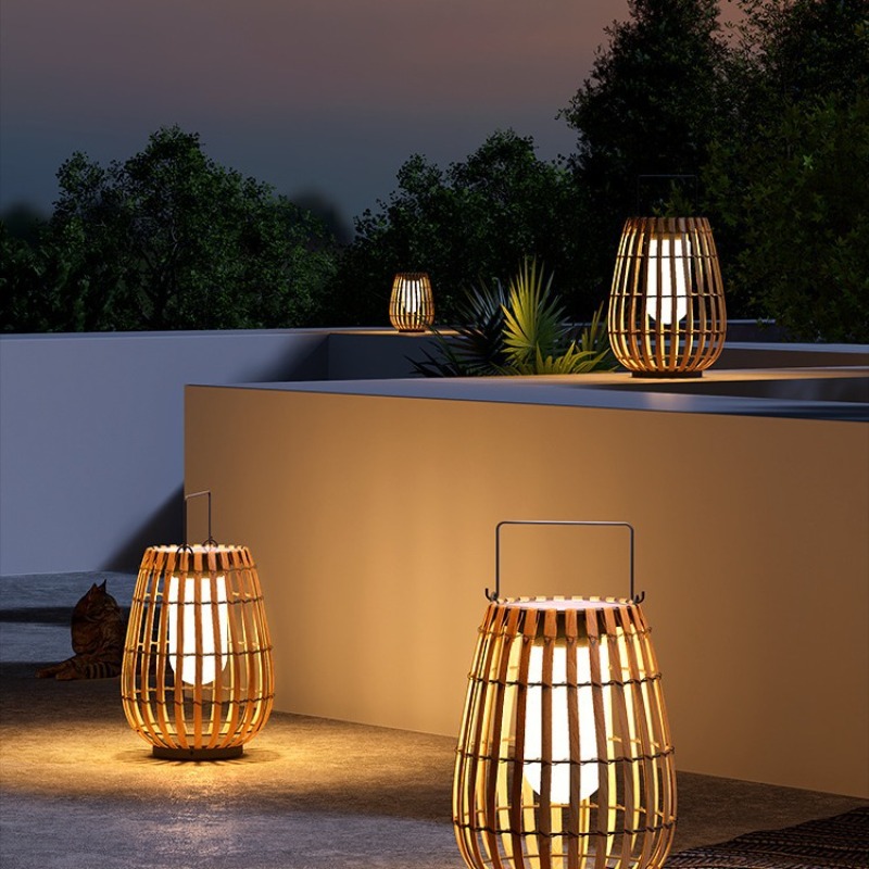 Lampe solaire de luxe en rotin - Outdoor Lighting Accent avis et prix