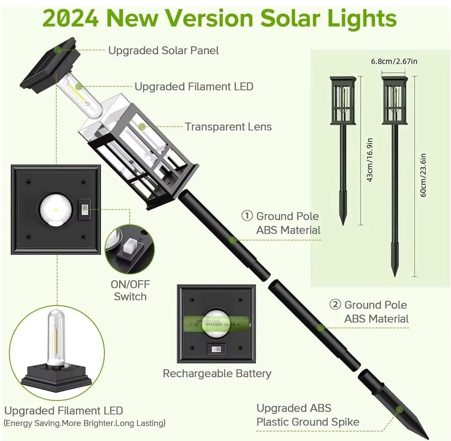 Lampe solaire d'extérieur, écl - Outdoor Lighting Driveway avis et prix