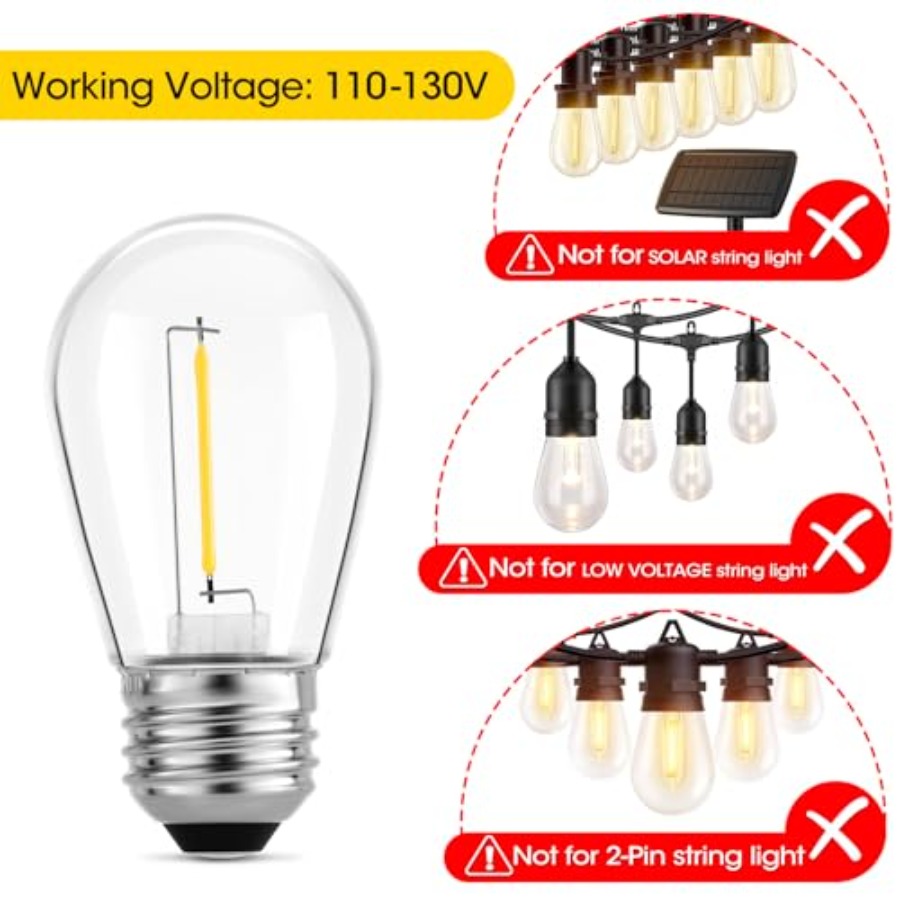 Lot de 36 ampoules LED S14 pou - Outdoor Lighting Rechargeable avis et prix