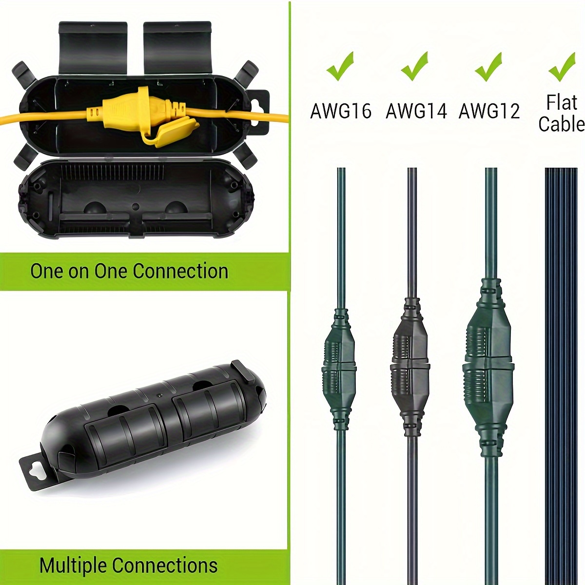 Cache-cordons d'extérieur, boî - Outdoor Lighting Extension Cord avis et prix