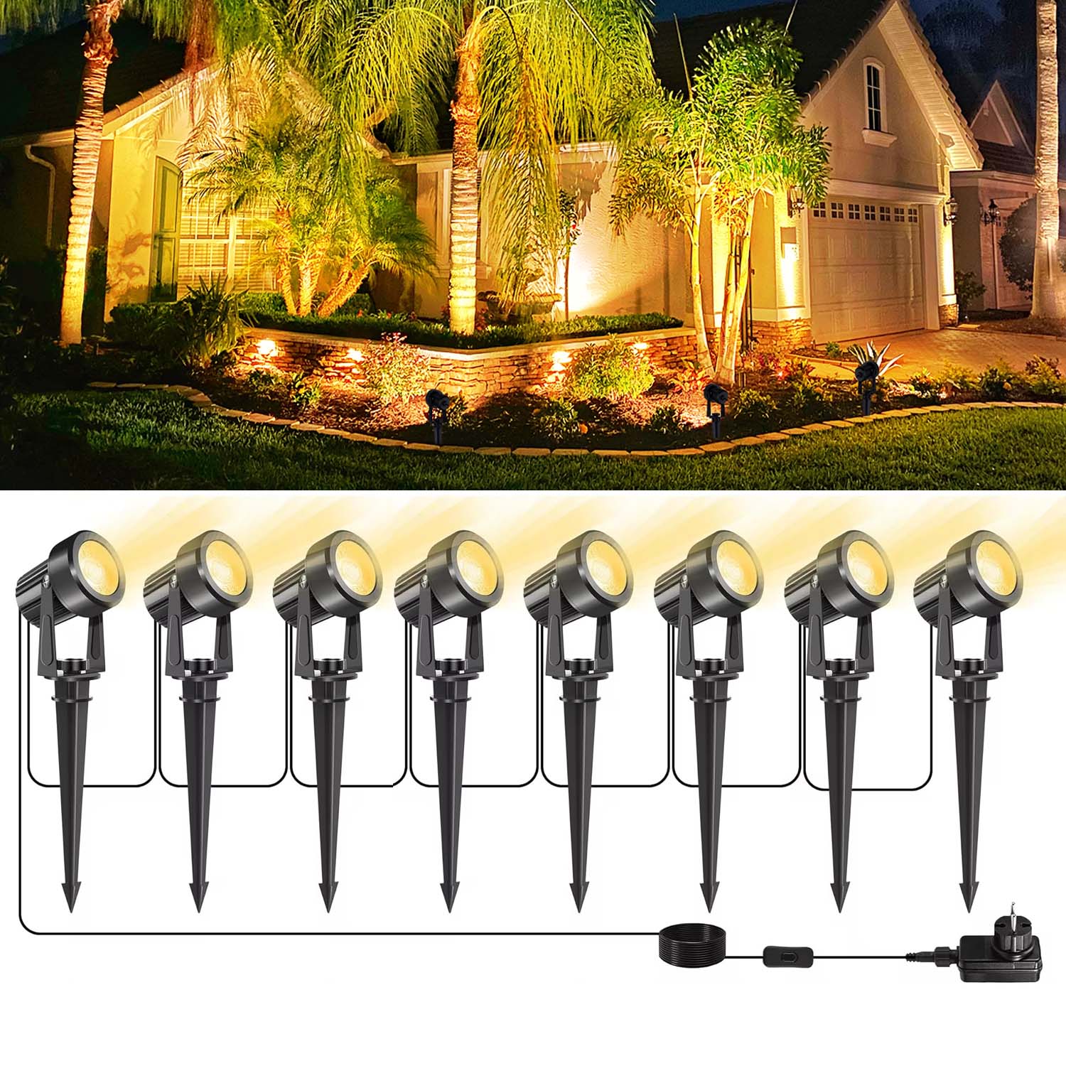 4/6/8 LEDS 3000K projecteur ex - Outdoor Lighting Voltage avis et prix