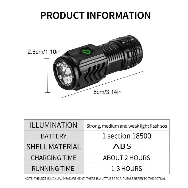 Mini lampe de poche 3LED avec  - Outdoor Lighting B&Q avis et prix