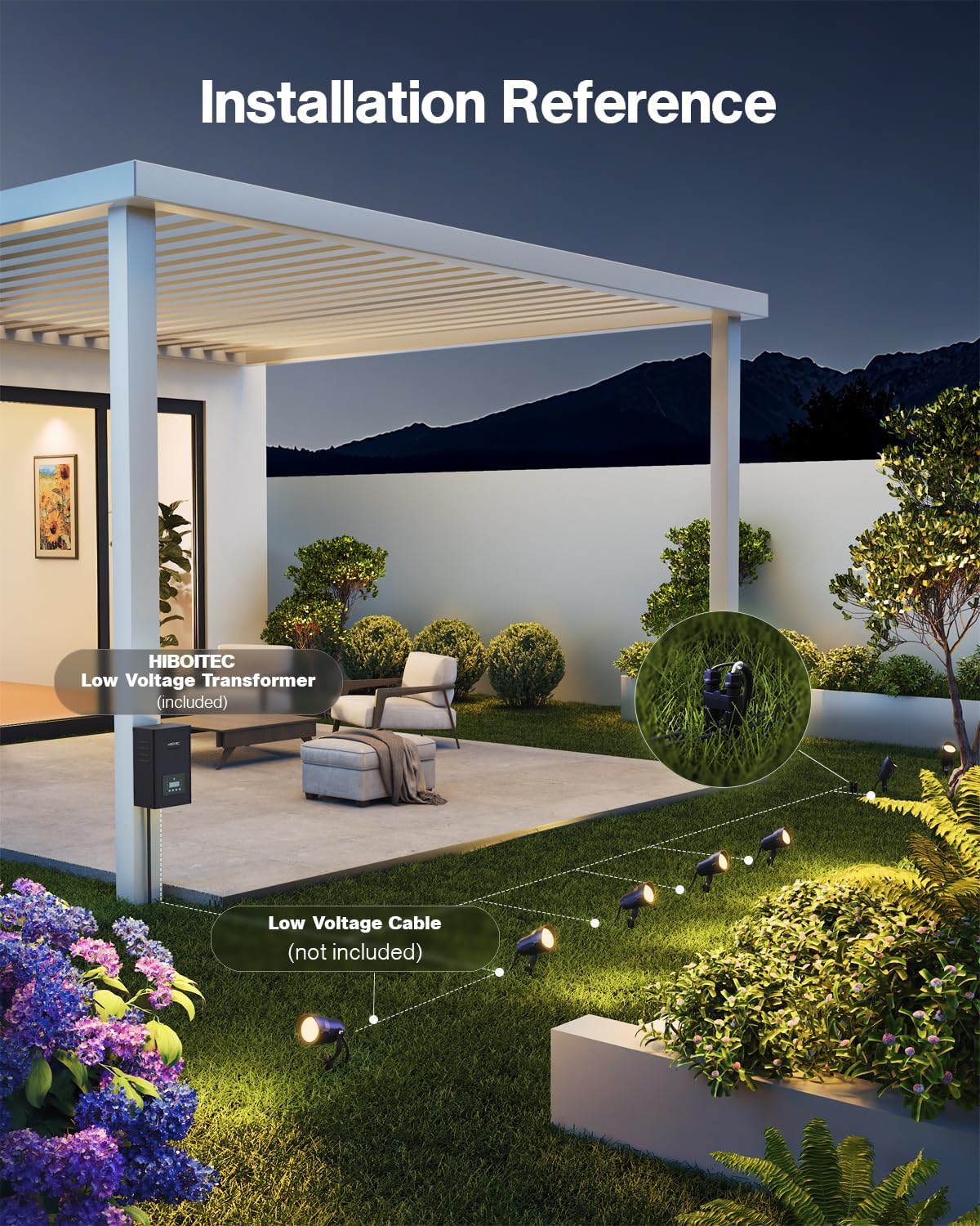 Kit d'éclairage paysager 12W,  - Outdoor Lighting Kits Low Voltage avis et prix