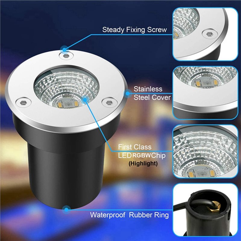 Lumière encastrée RGBW 12V Lum - Outdoor Lighting Voltage avis et prix