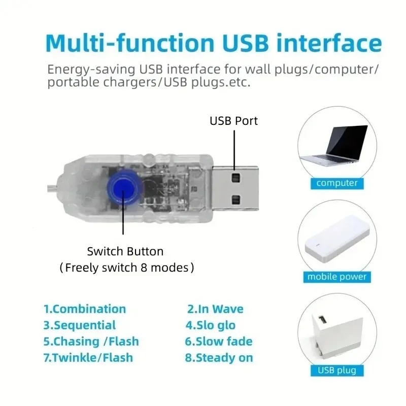 Guirlande lumineuse USB 200 LE - Xmas Outdoor Lighting Decorations avis et prix