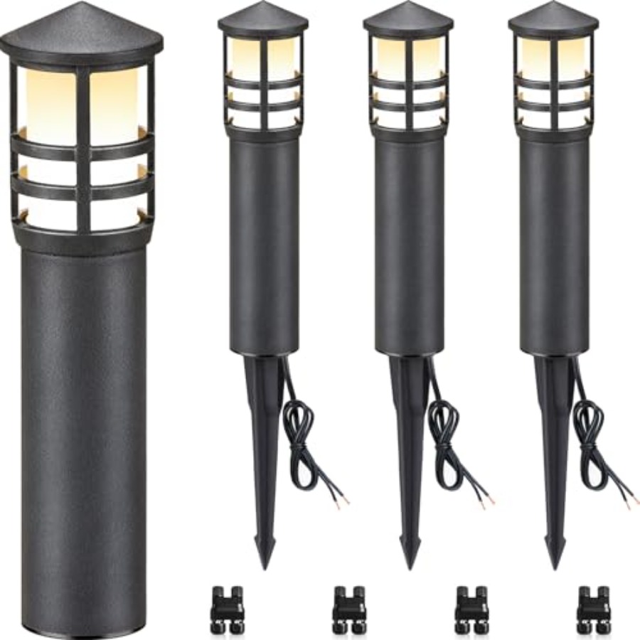 Lot de 4 lampes de chemin à ba - Outdoor Lighting Voltage avis et prix