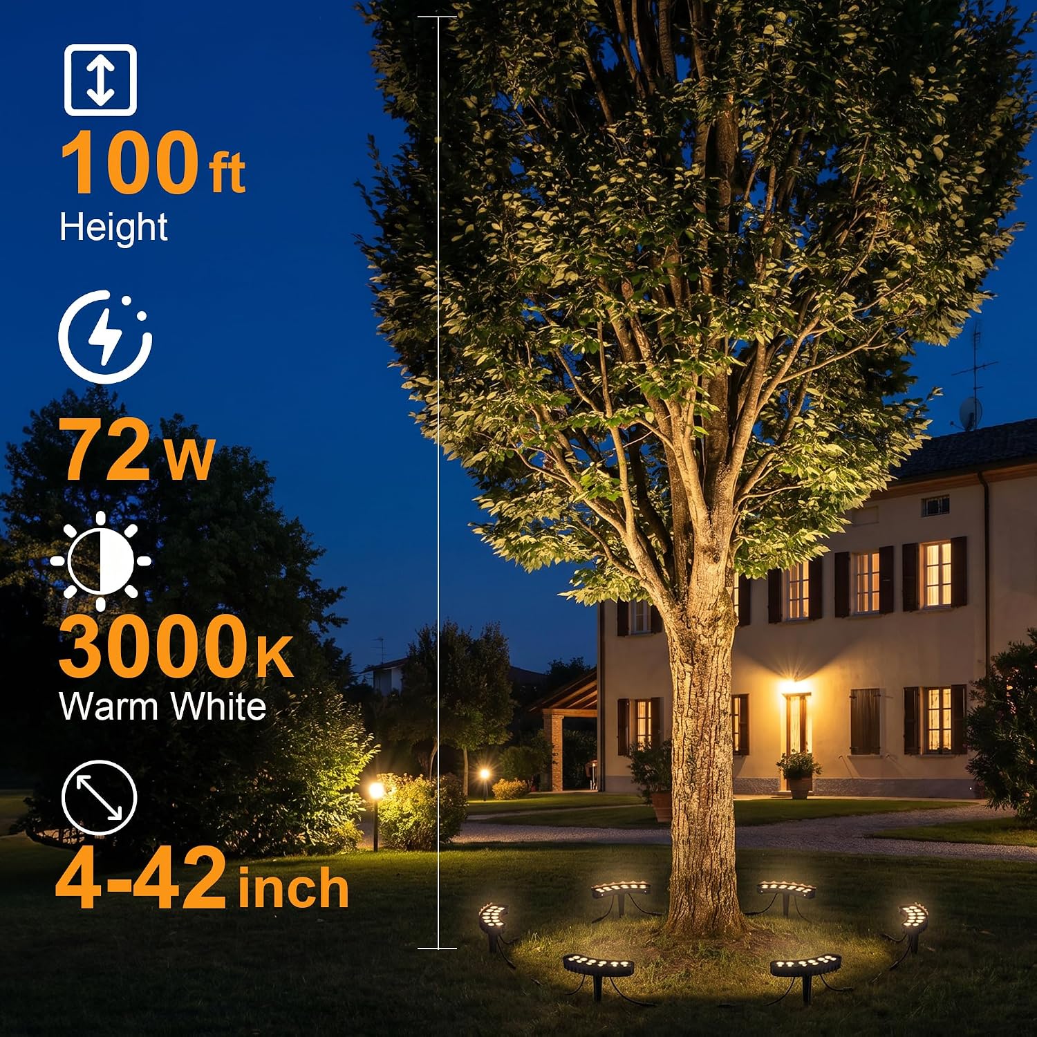 Lumières d'arbre extérieures e - Outdoor Lighting Voltage avis et prix
