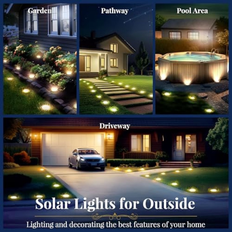 Lampes solaires au sol, lampes - Outdoor Lighting Driveway avis et prix