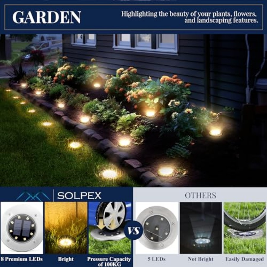 Lampes solaires au sol, lampes - Outdoor Lighting Driveway avis et prix